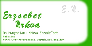 erzsebet mrkva business card